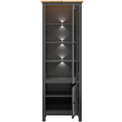 REG1W1D/20/7 HESEN BRW Glass-Fronted Cabinet