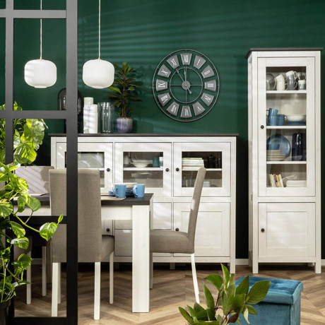 REG1W1D/20/7 HESEN BRW Glass-Fronted Cabinet