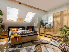 LOZ/160/B OSTIA BRW King Size Lift Up Storage Bed