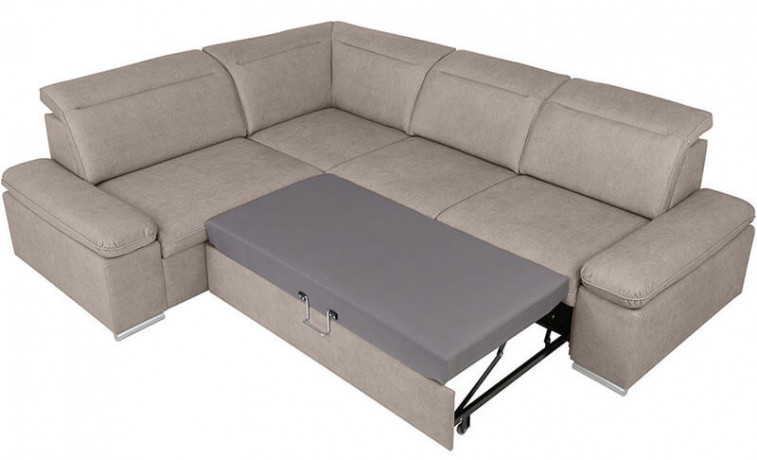 DARBY 2F BRW Corner Sofa Bed Beige