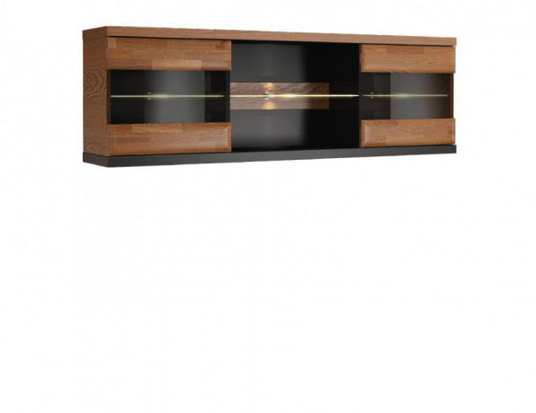 VERANO 2DS Large Wall Glass-Fronted Cabinet MEBIN