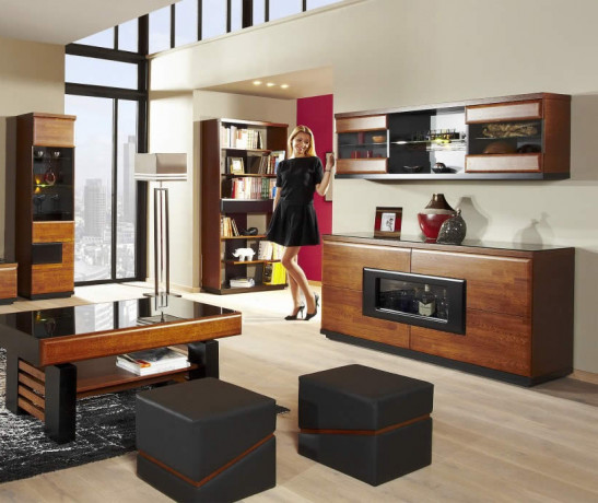 VERANO 2DS Large Wall Glass-Fronted Cabinet MEBIN