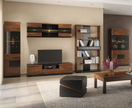 VERANO 2DS Large Wall Glass-Fronted Cabinet MEBIN