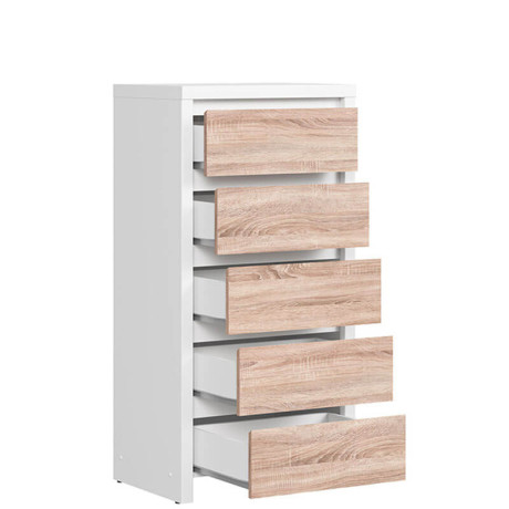 KOM5S KASPIAN BRW (white) Chest of Drawers