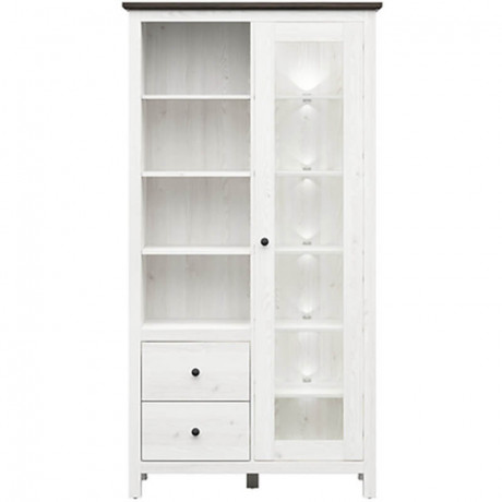 REG1W2S/20/11 HESEN BRW Glass-Fronted Cabinet