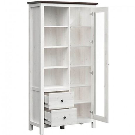 REG1W2S/20/11 HESEN BRW Glass-Fronted Cabinet