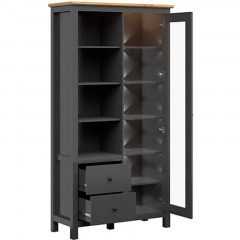 REG1W2S/20/11 HESEN BRW Glass-Fronted Cabinet