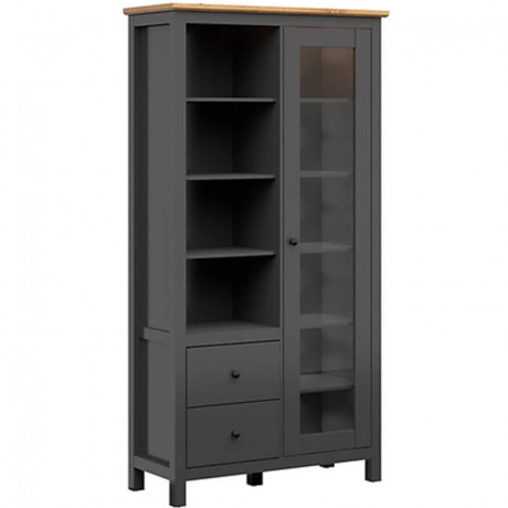 REG1W2S/20/11 HESEN BRW Glass-Fronted Cabinet