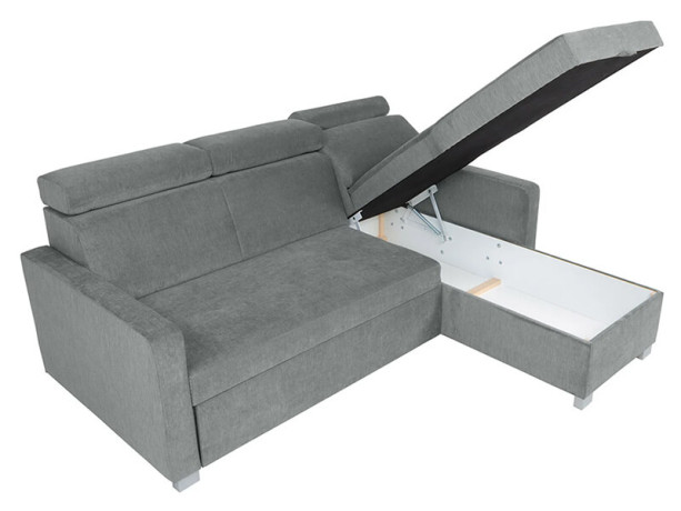 BRICO 2F BRW Corner Sofa Bed Grey