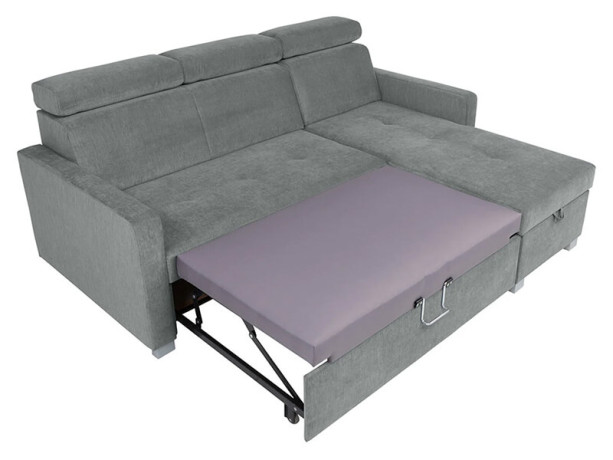 BRICO 2F BRW Corner Sofa Bed Grey