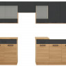 SEMI LINE 260/GC VER 2 Kitchen Set Reveal Oak / Volcanic Black