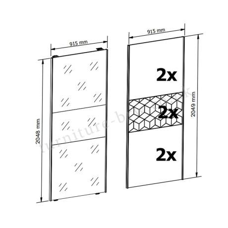 SZF/270/210/3M GLAMOUR BRW Sliding Door Wardrobe