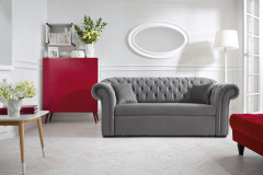 CUPIDO 2FBK BRW 2 Seater Sofa Bed Grey