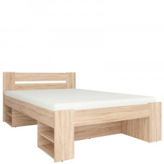 LOZ3S NEPO PLUS BRW Double Bed with Storage