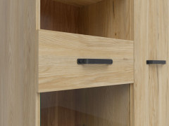 REG1D1W/90 LARA BRW Glass-Fronted Cabinet