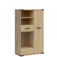 REG1D1W/90 LARA BRW Glass-Fronted Cabinet
