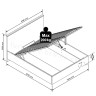 LOZ/160 MAIO BRW King Size Lift Up Storage Bed