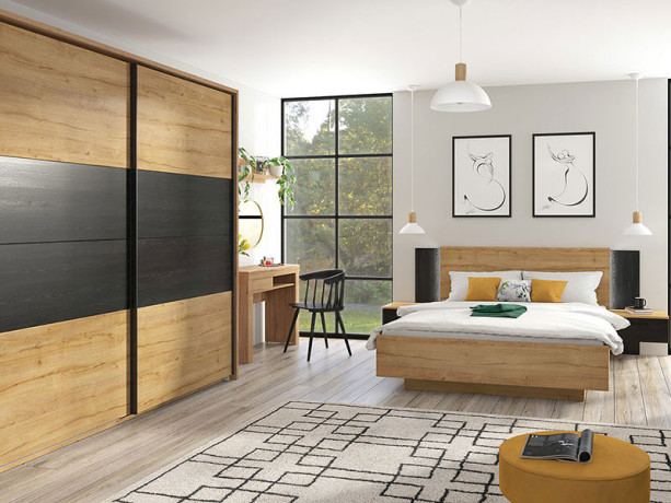 LOZ/160 MAIO BRW King Size Lift Up Storage Bed