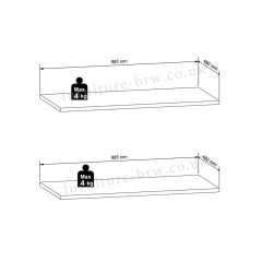 POL/99 GLAMOUR BRW Shelves (2 pcs.)