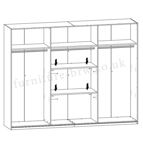 POL/99 GLAMOUR BRW Shelves (2 pcs.)