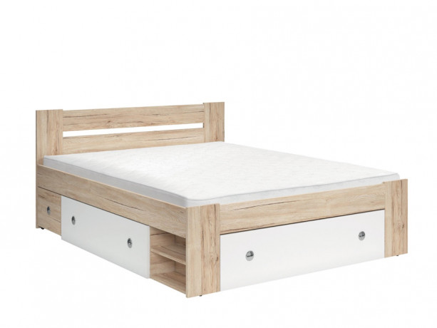 LOZ/160 STEFAN BRW King Size Bed with Storage