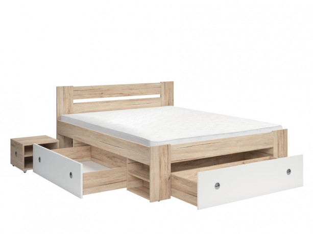 LOZ/160 STEFAN BRW King Size Bed with Storage