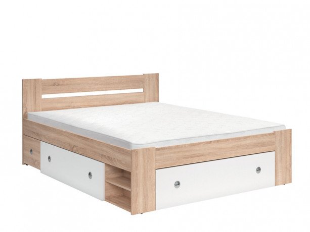 LOZ/160 STEFAN BRW King Size Bed with Storage