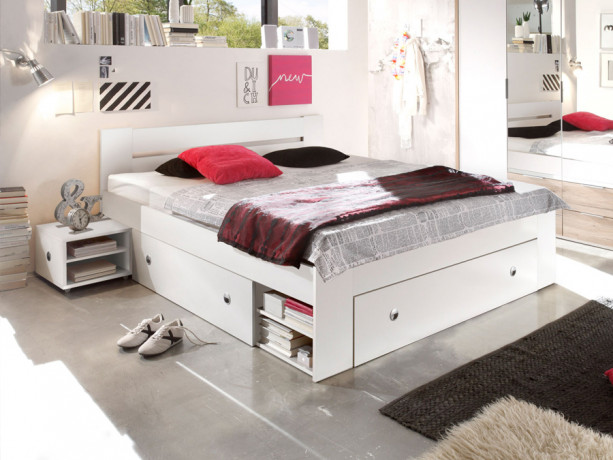 LOZ/160 STEFAN BRW King Size Bed with Storage
