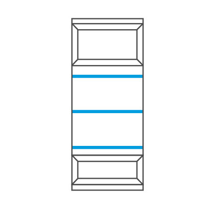 VERANO 1DS Left Wall Glass-Fronted Cabinet MEBIN