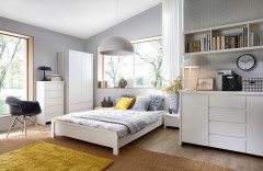 LOZ/160 KASPIAN BRW (white) King Size Bed