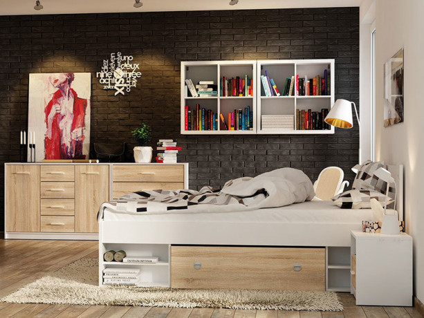 LOZ3S/160 NEPO PLUS BRW King Size Bed