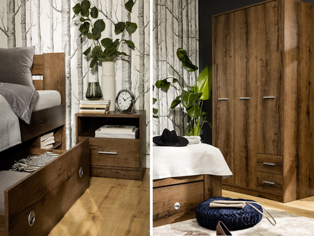 LOZ3S/160 NEPO PLUS BRW King Size Bed