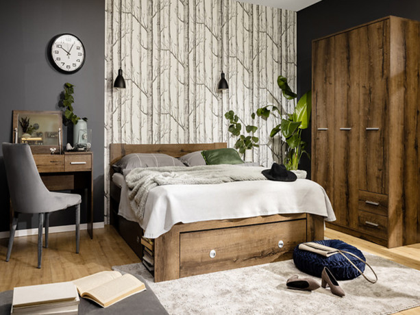 LOZ3S/160 NEPO PLUS BRW King Size Bed