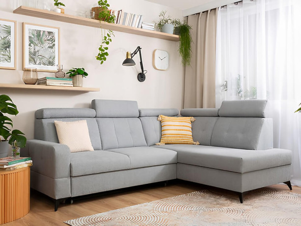 AMADO 2F BRW Corner Sofa Bed Grey