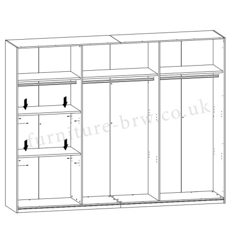 POL/83 GLAMOUR BRW Shelves (2 pcs.)
