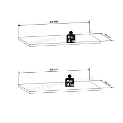 POL/83 GLAMOUR BRW Shelves (2 pcs.)