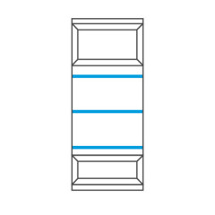 VERANO 1DS Right Wall Glass-Fronted Cabinet MEBIN