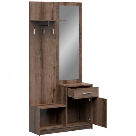 PPK NEPO PLUS BRW Mini Hallway Furniture Set