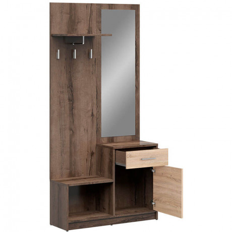 PPK NEPO PLUS BRW Mini Hallway Furniture Set