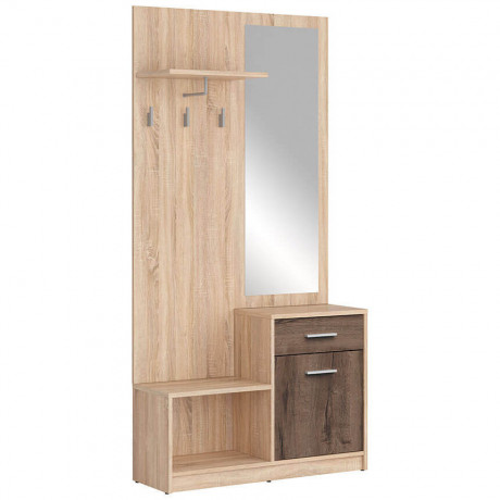 PPK NEPO PLUS BRW Mini Hallway Furniture Set