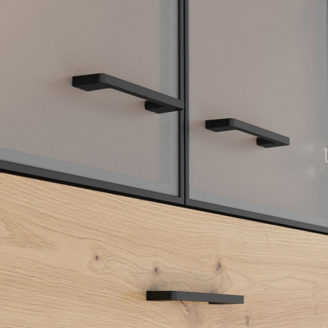 REG2D2W2S/200 SPACE OFFICE BRW Glass-Fronted Cabinet