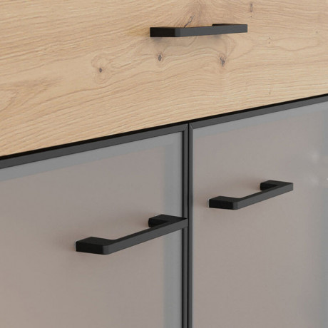 REG2D2W2S/200 SPACE OFFICE BRW Glass-Fronted Cabinet