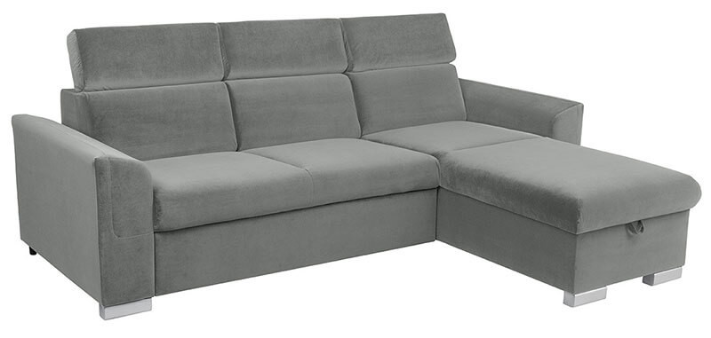 EVIA 2F BRW Corner Sofa Bed Grey