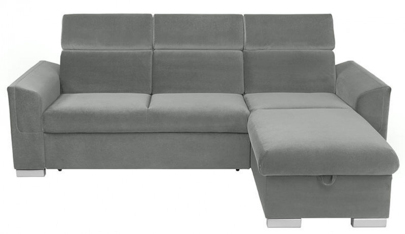 EVIA 2F BRW Corner Sofa Bed Grey