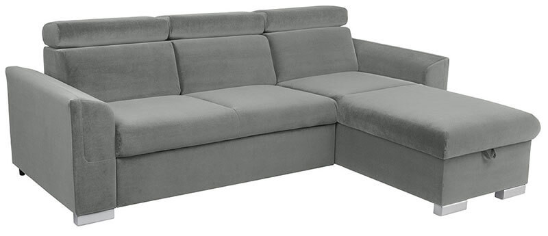 EVIA 2F BRW Corner Sofa Bed Grey