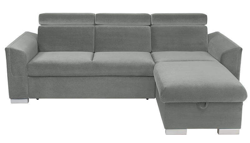 EVIA 2F BRW Corner Sofa Bed Grey