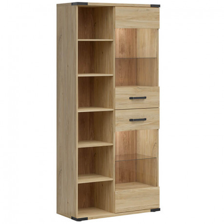 REG2W/90 LARA BRW Glass-Fronted Cabinet