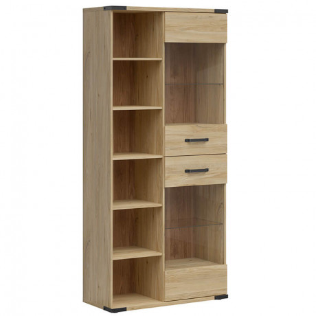 REG2W/90 LARA BRW Glass-Fronted Cabinet