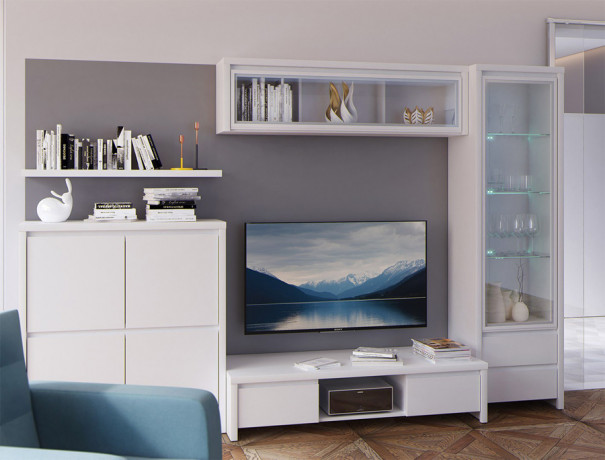 POL/100 KASPIAN BRW (white) Shelf