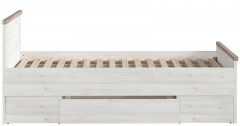 LOZ/90 LUCA JUZI BRW Single Bed with Storage